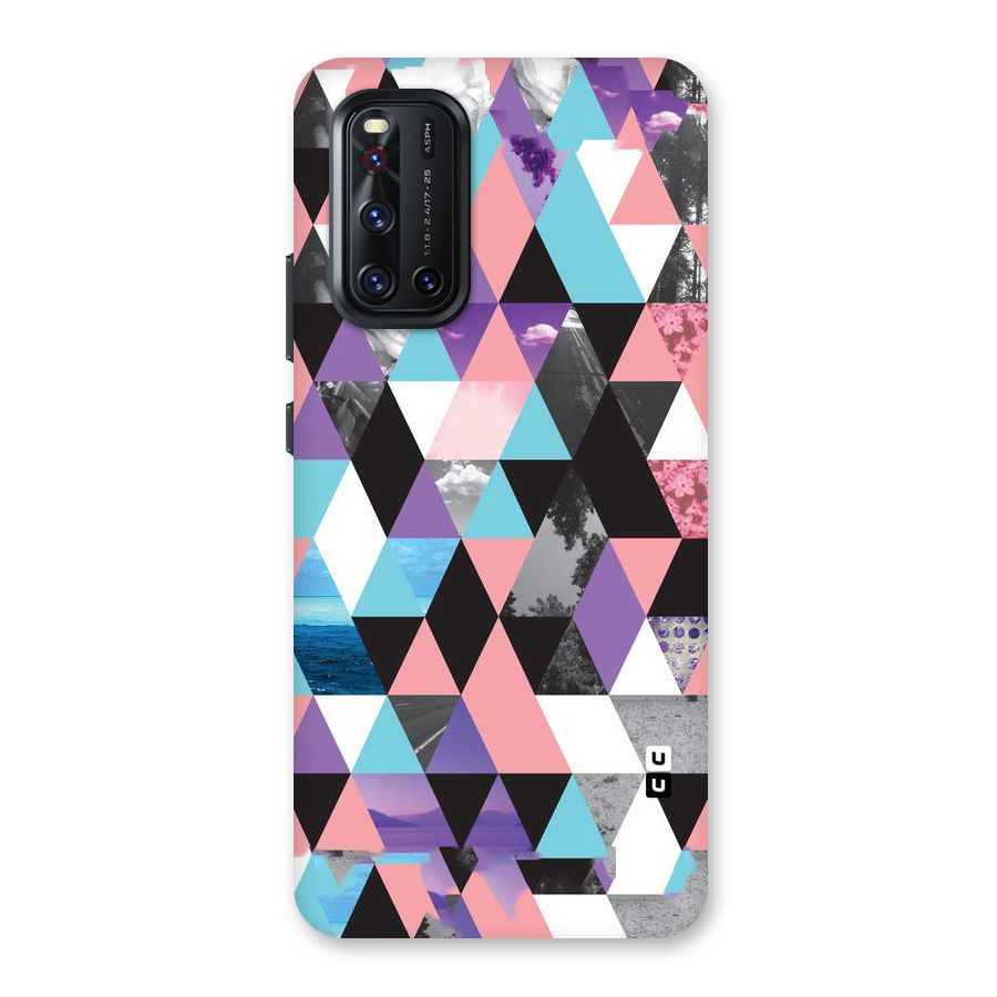 Abstract Splash Triangles Back Case for Vivo V19