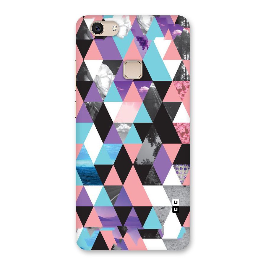 Abstract Splash Triangles Back Case for Vivo V7