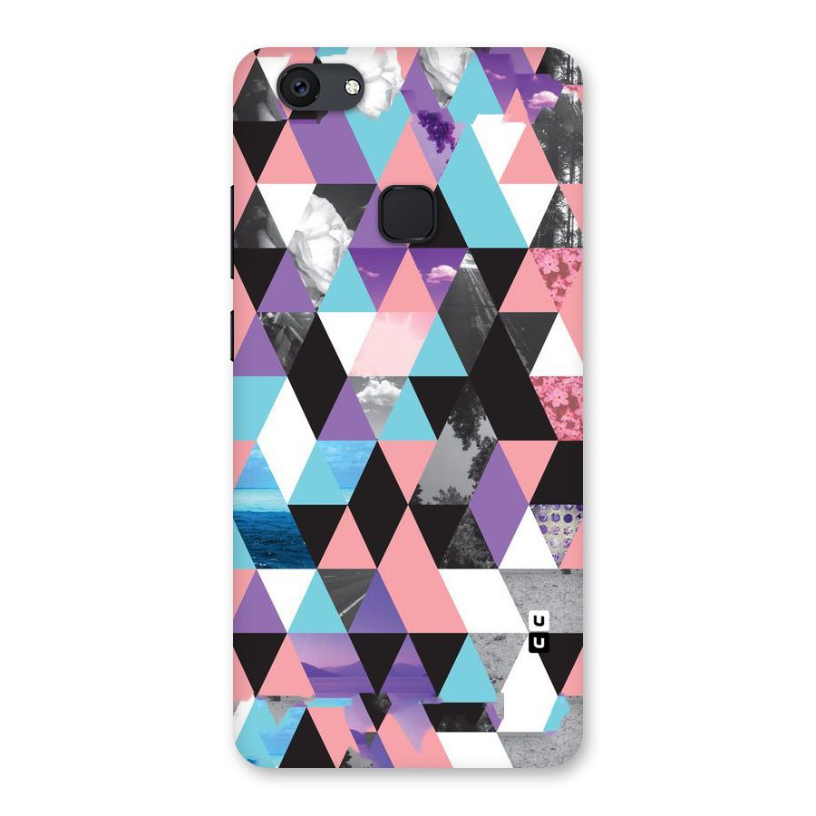 Abstract Splash Triangles Back Case for Vivo V7 Plus