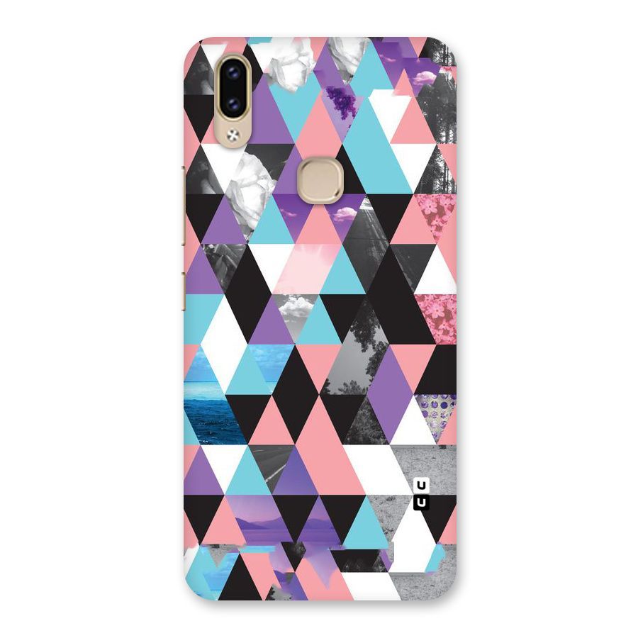 Abstract Splash Triangles Back Case for Vivo V9 Youth