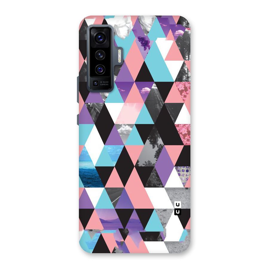 Abstract Splash Triangles Back Case for Vivo X50