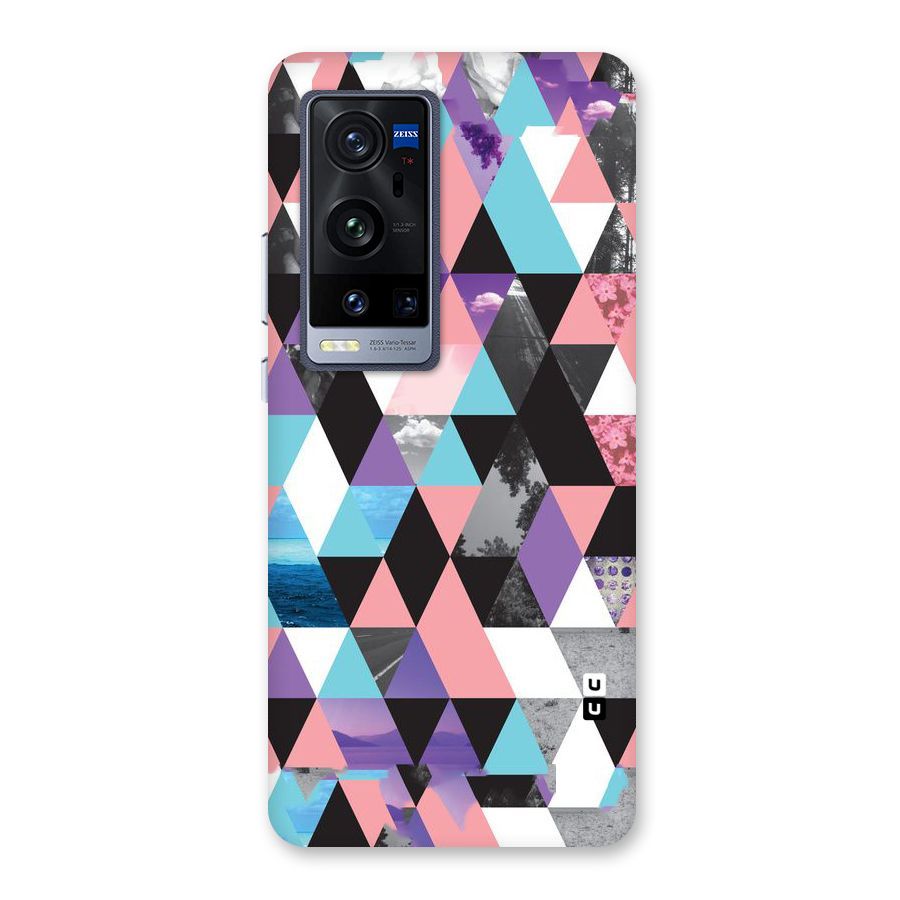 Abstract Splash Triangles Back Case for Vivo X60 Pro Plus