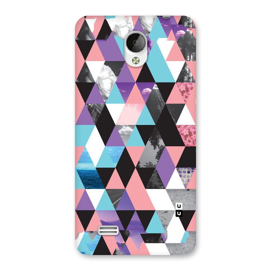 Abstract Splash Triangles Back Case for Vivo Y21