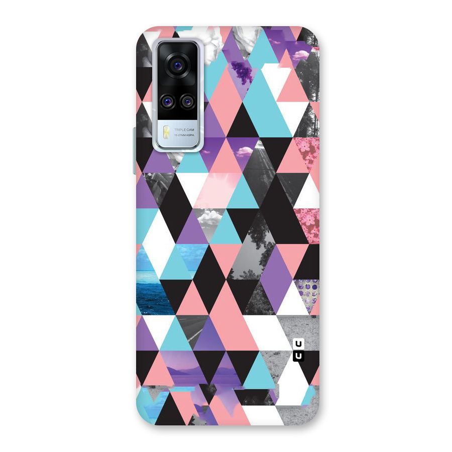 Abstract Splash Triangles Back Case for Vivo Y31
