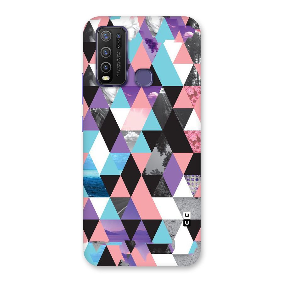Abstract Splash Triangles Back Case for Vivo Y50