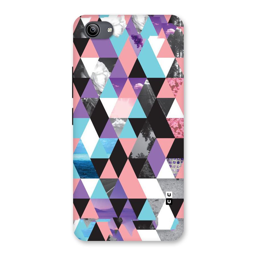 Abstract Splash Triangles Back Case for Vivo Y81i