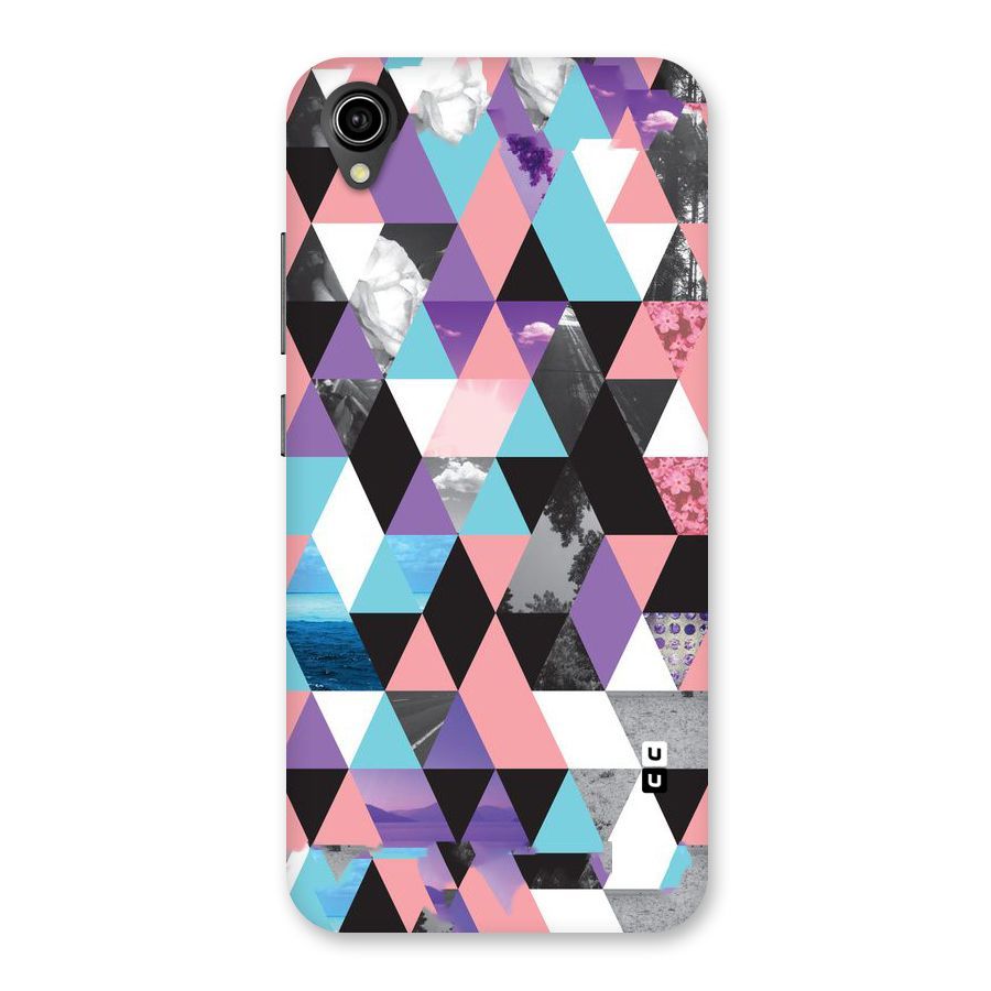Abstract Splash Triangles Back Case for Vivo Y90