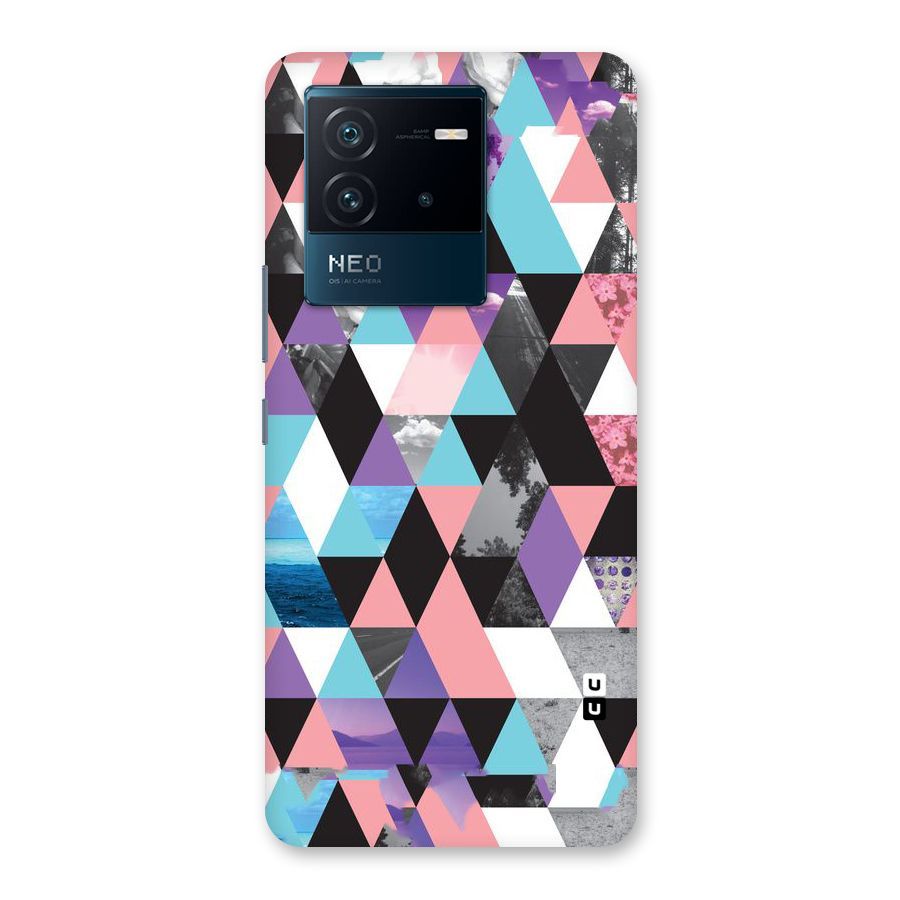 Abstract Splash Triangles Back Case for Vivo iQOO Neo 6 5G