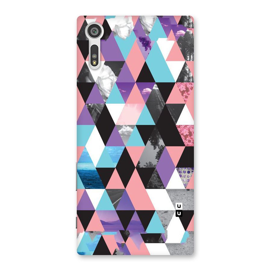 Abstract Splash Triangles Back Case for Xperia XZ