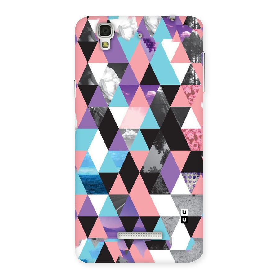 Abstract Splash Triangles Back Case for YU Yureka Plus