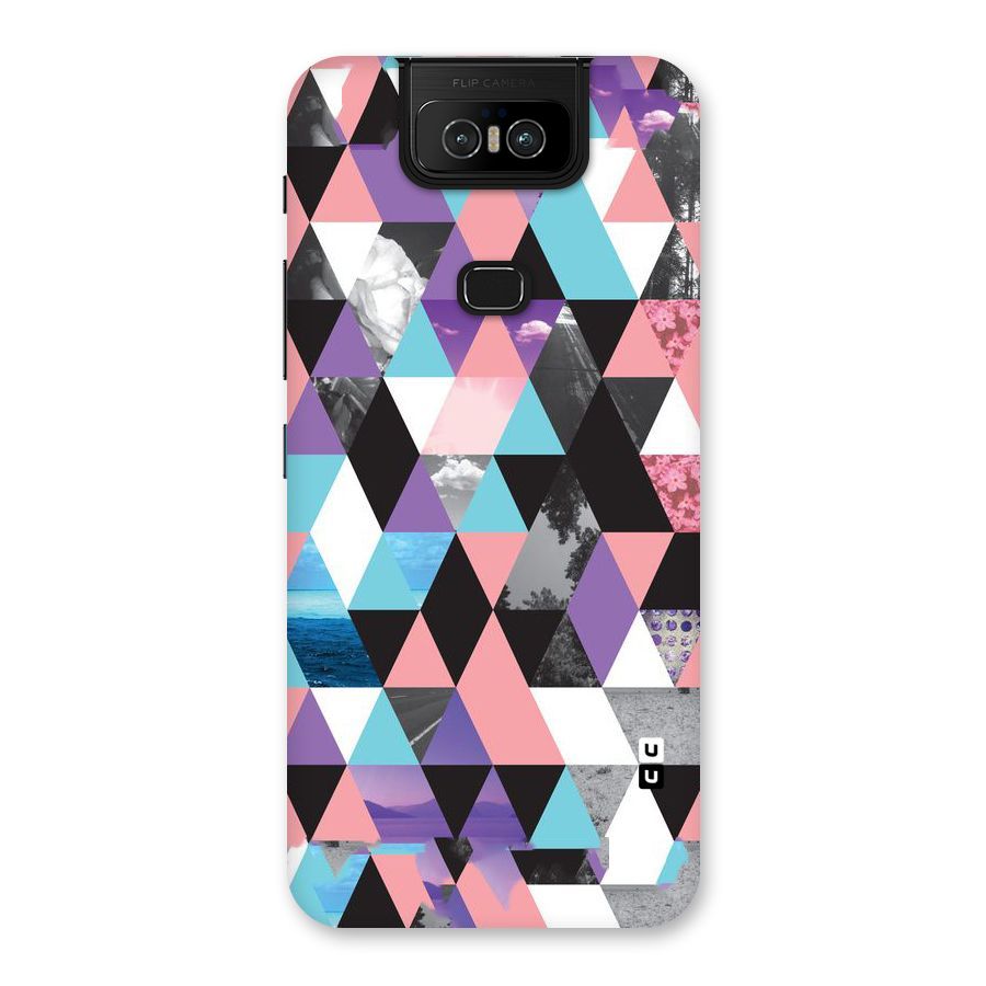 Abstract Splash Triangles Back Case for Zenfone 6z