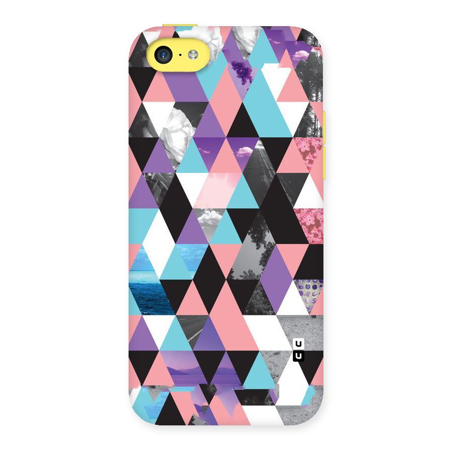 Abstract Splash Triangles Back Case for iPhone 5C