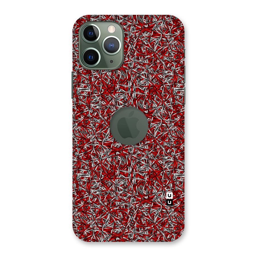 Abstract Threads Back Case for iPhone 11 Pro Logo  Cut