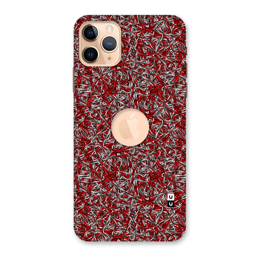 Abstract Threads Back Case for iPhone 11 Pro Max Logo Cut