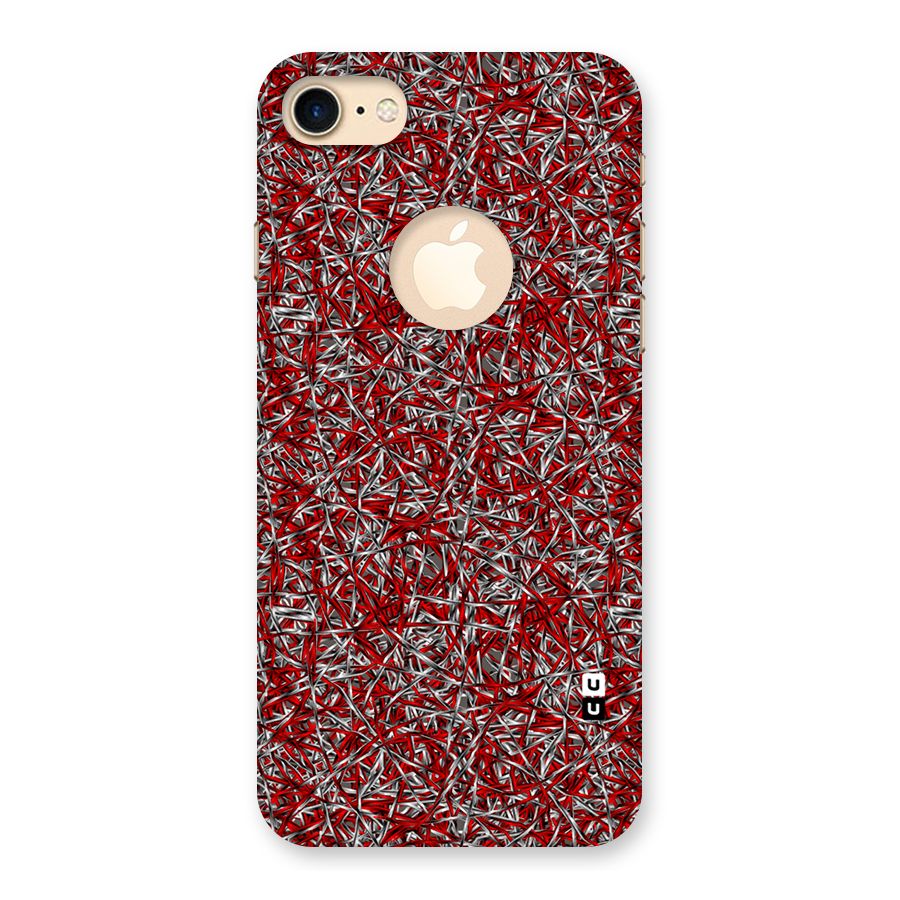 Abstract Threads Back Case for iPhone 7 Logo Cut