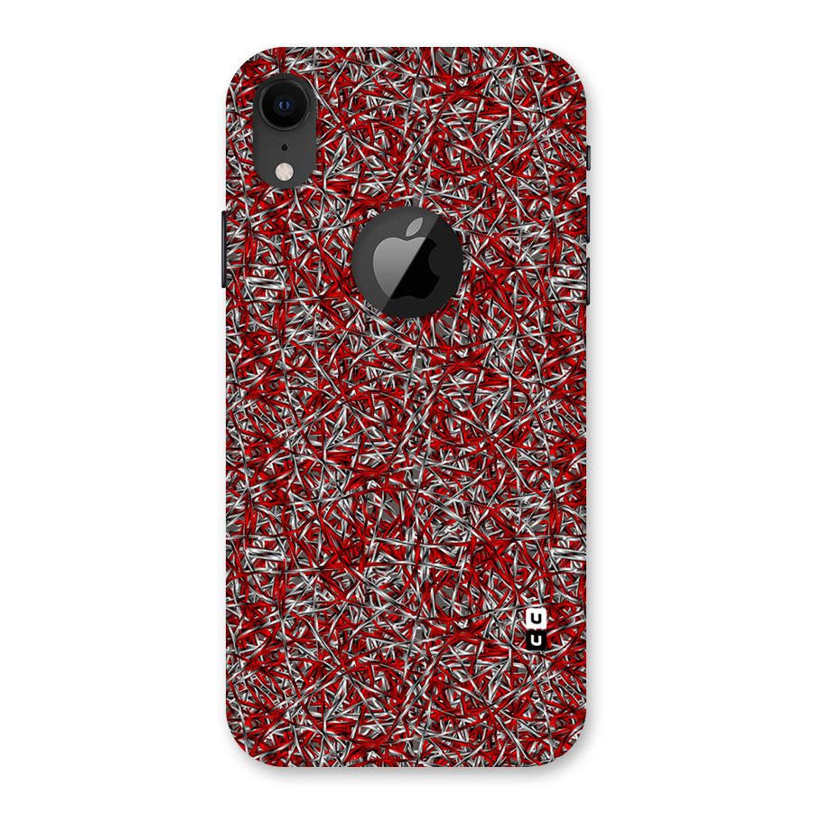 Abstract Threads Back Case for iPhone XR Logo Cut