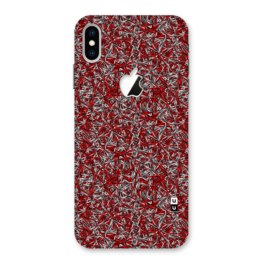Abstract Threads Back Case for iPhone XS Max Apple Cut
