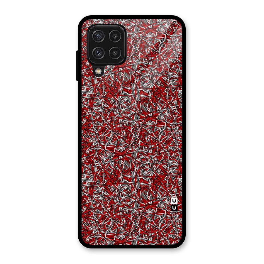 Abstract Threads Glass Back Case for Galaxy A22 4G