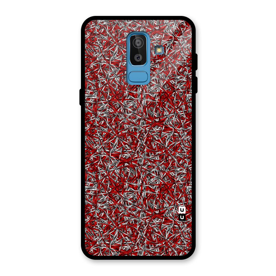 Abstract Threads Glass Back Case for Galaxy J8