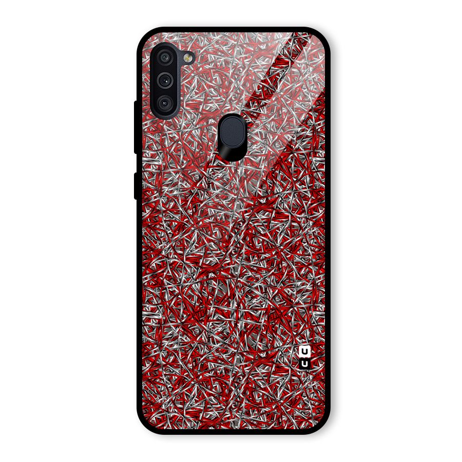 Abstract Threads Glass Back Case for Galaxy M11