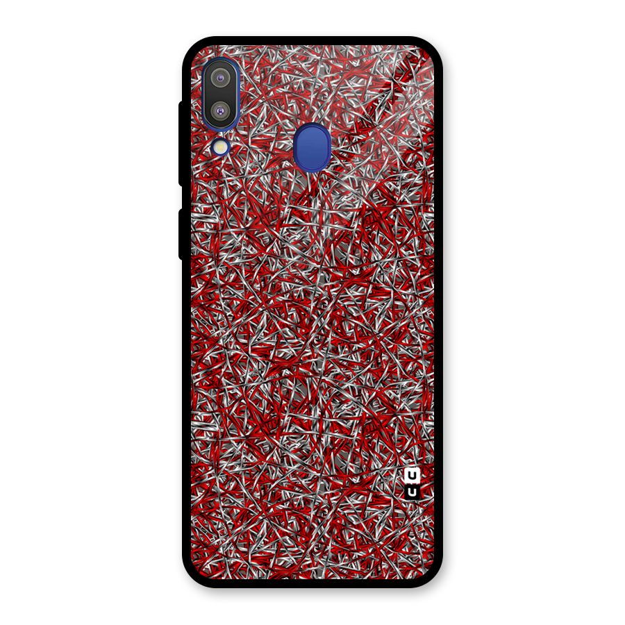 Abstract Threads Glass Back Case for Galaxy M20