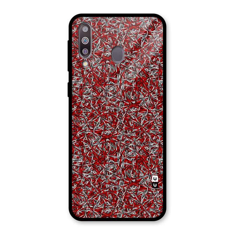 Abstract Threads Glass Back Case for Galaxy M30