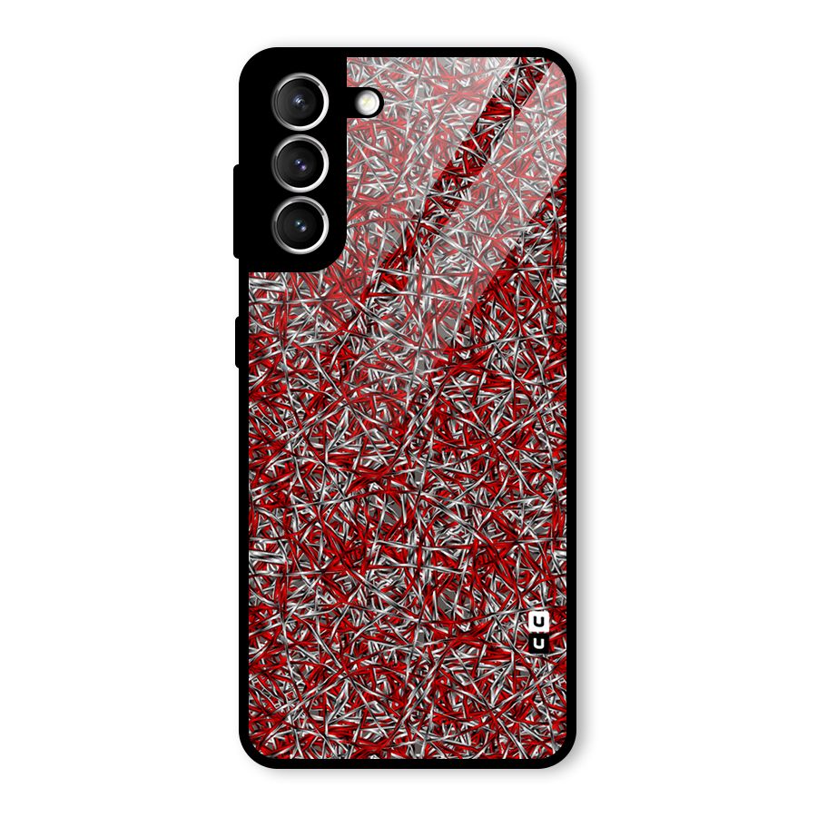Abstract Threads Glass Back Case for Galaxy S21 5G