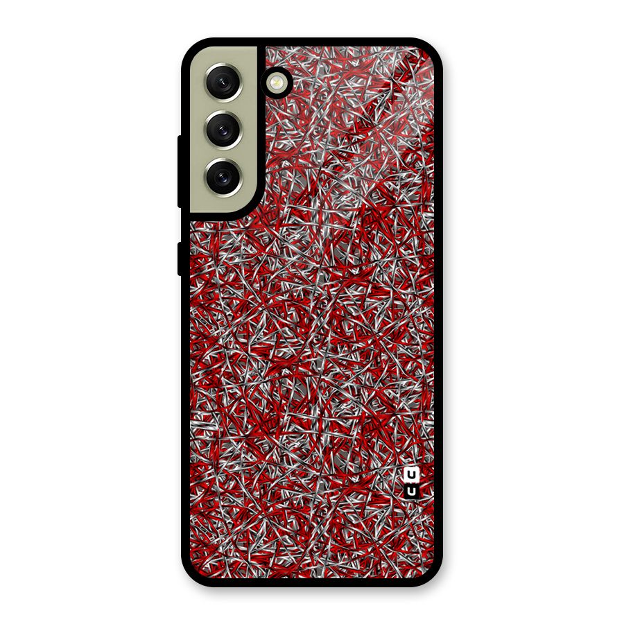 Abstract Threads Glass Back Case for Galaxy S21 FE 5G