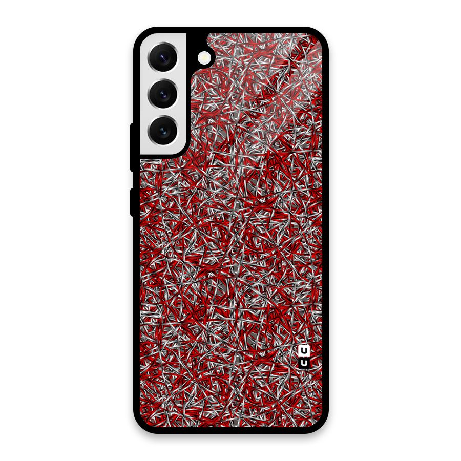 Abstract Threads Glass Back Case for Galaxy S22 Plus 5G