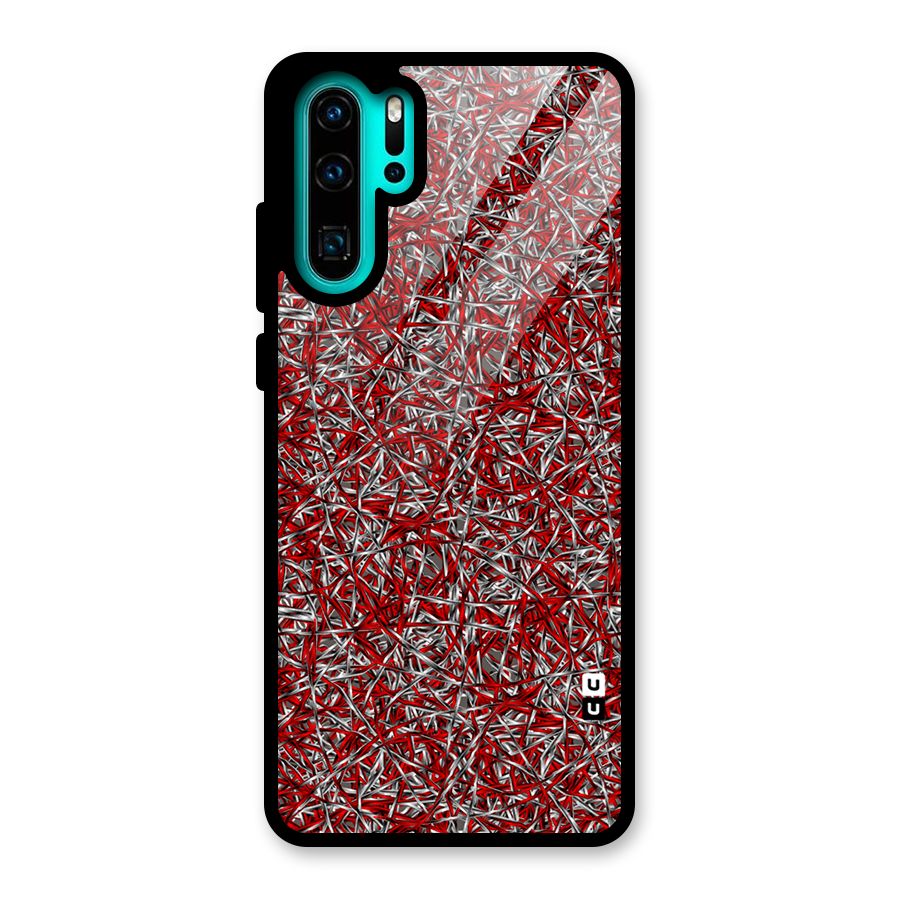 Abstract Threads Glass Back Case for Huawei P30 Pro