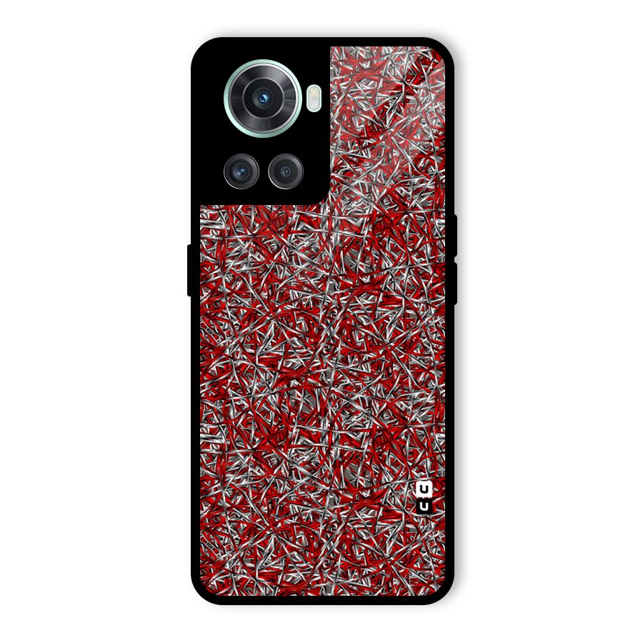 Abstract Threads Glass Back Case for OnePlus 10R