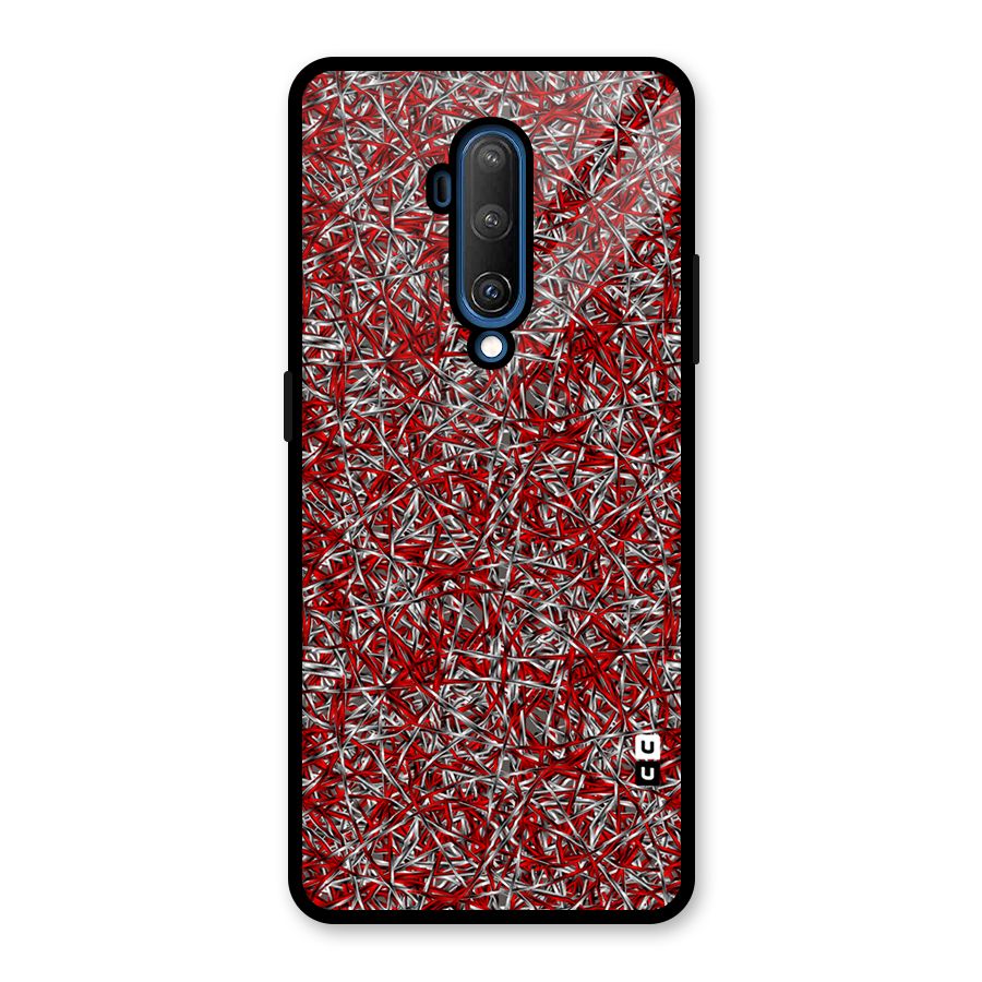 Abstract Threads Glass Back Case for OnePlus 7T Pro