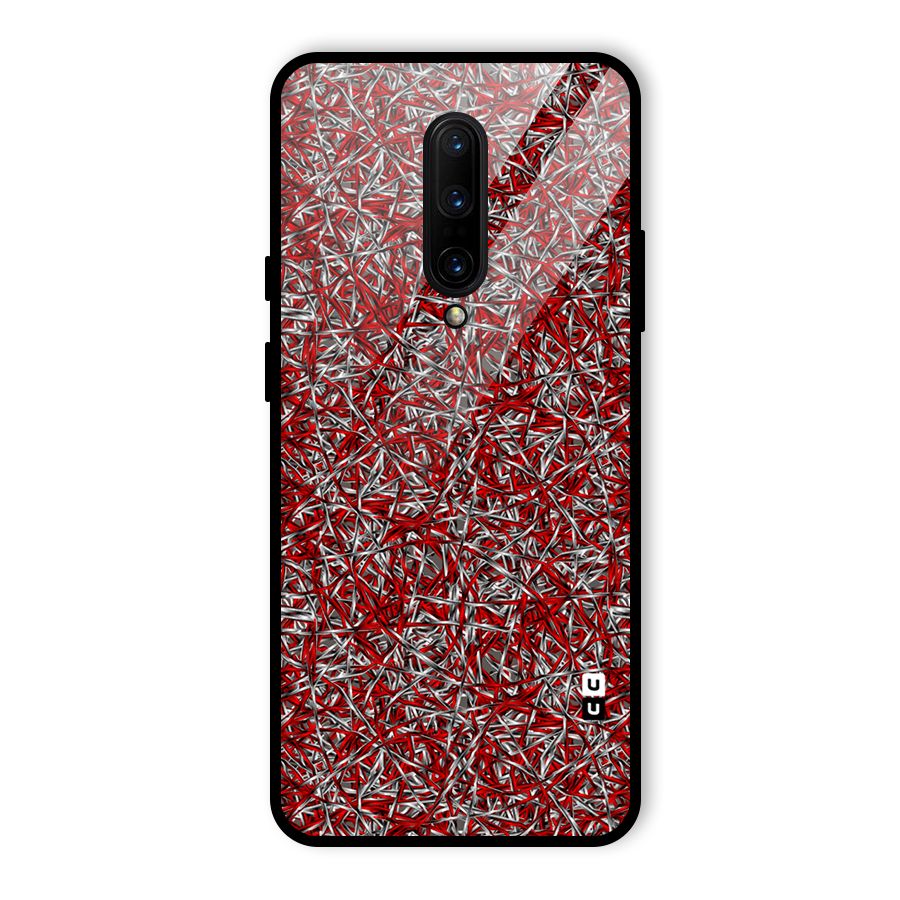 Abstract Threads Glass Back Case for OnePlus 7 Pro