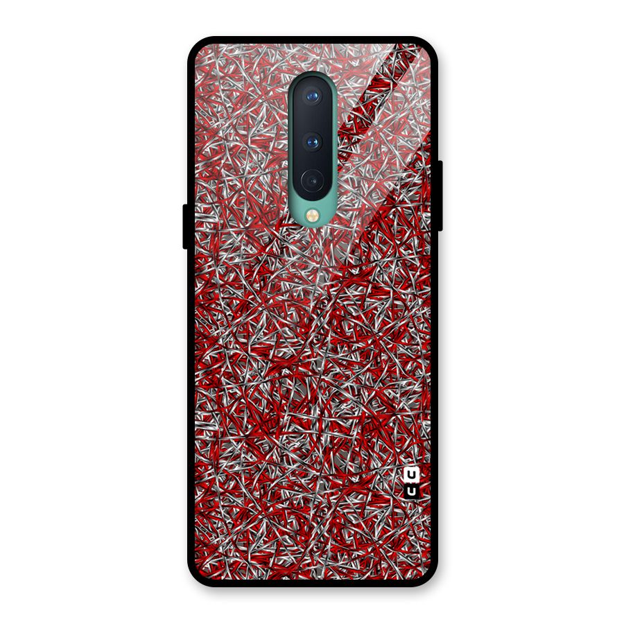 Abstract Threads Glass Back Case for OnePlus 8