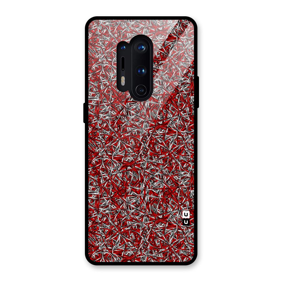 Abstract Threads Glass Back Case for OnePlus 8 Pro