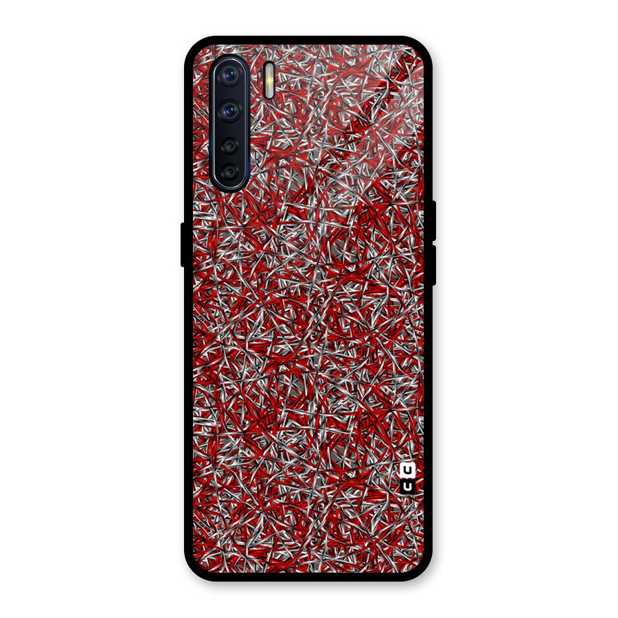 Abstract Threads Glass Back Case for Oppo F15