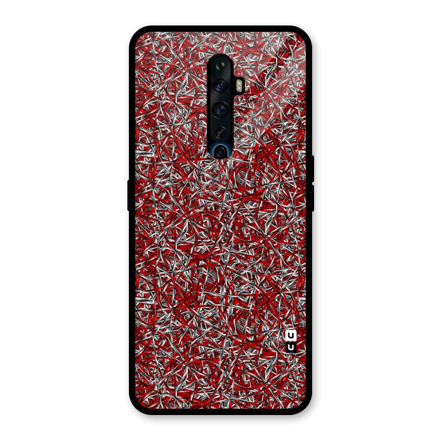 Abstract Threads Glass Back Case for Oppo Reno2 F