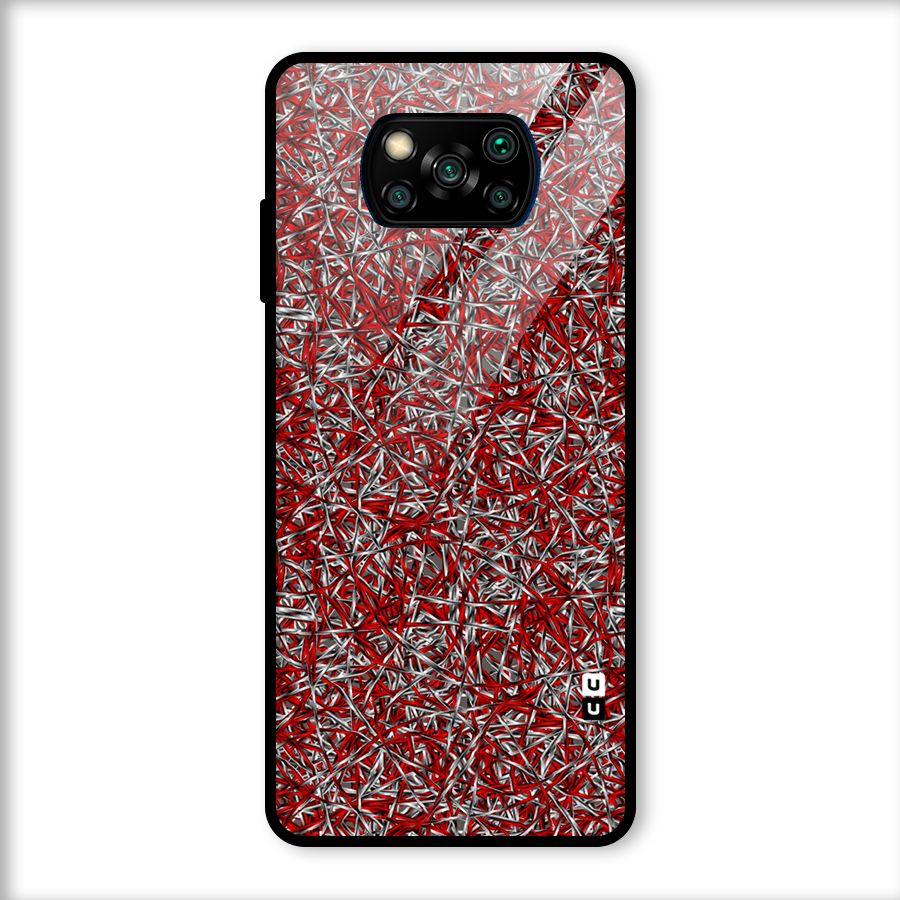 Abstract Threads Glass Back Case for Poco X3