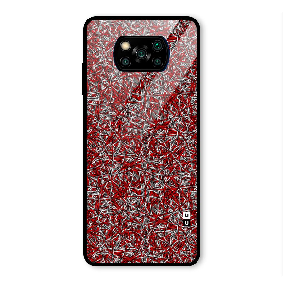 Abstract Threads Glass Back Case for Poco X3 Pro