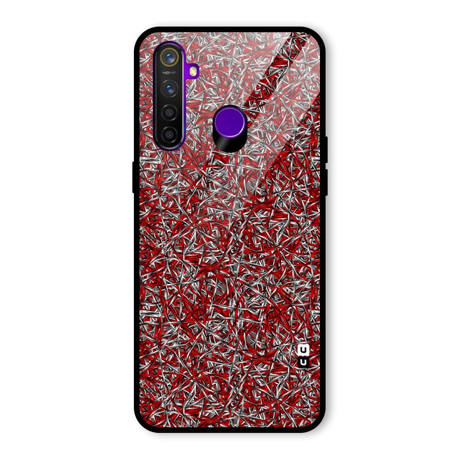 Abstract Threads Glass Back Case for Realme 5 Pro