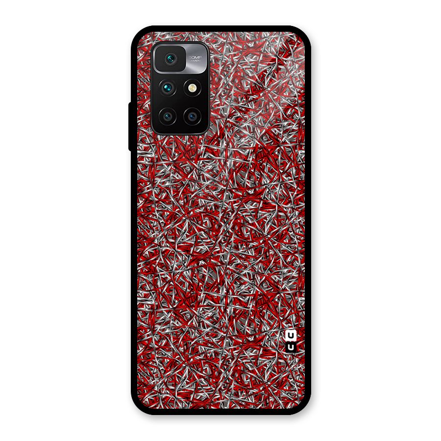 Abstract Threads Glass Back Case for Redmi 10 Prime