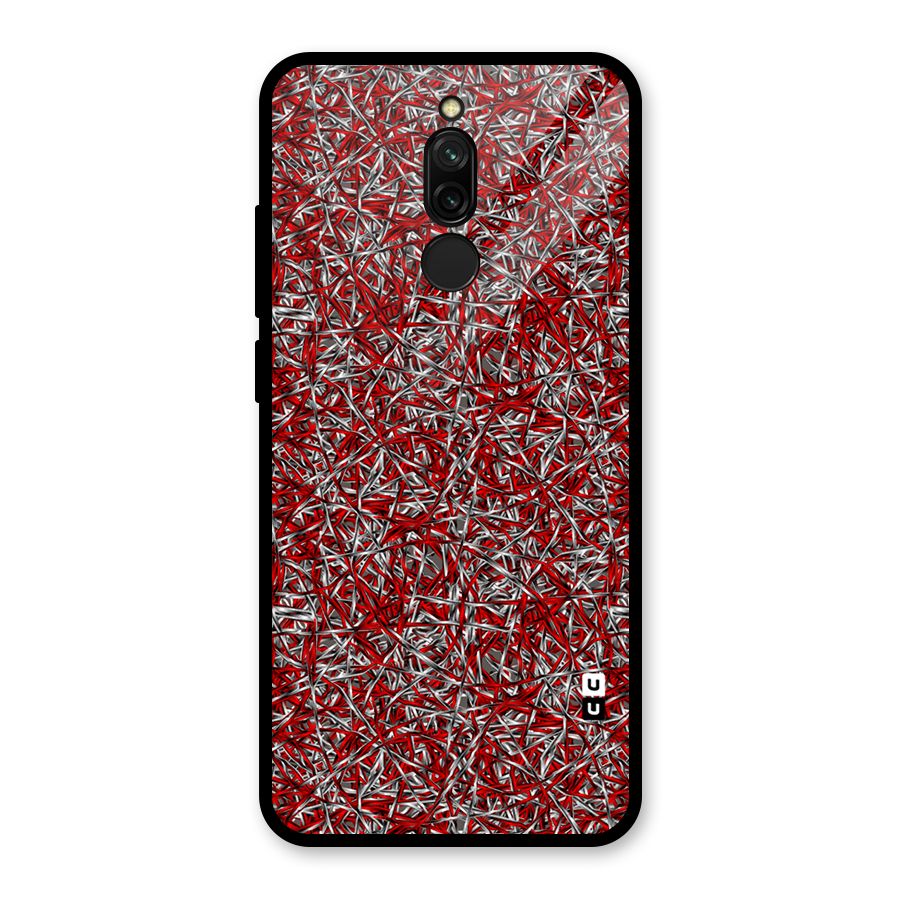 Abstract Threads Glass Back Case for Redmi 8