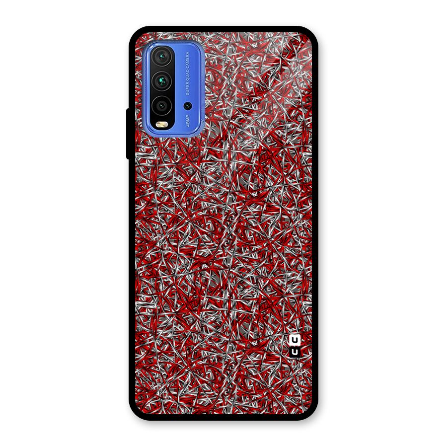 Abstract Threads Glass Back Case for Redmi 9 Power