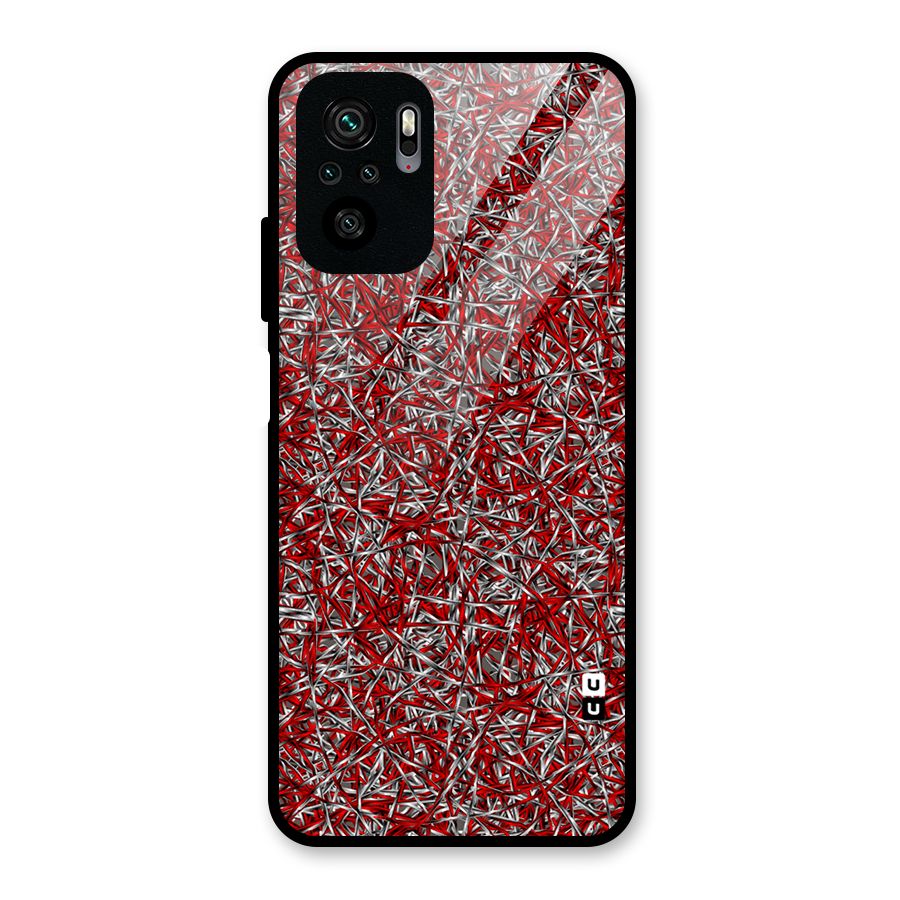 Abstract Threads Glass Back Case for Redmi Note 10S