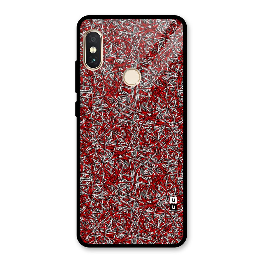 Abstract Threads Glass Back Case for Redmi Note 5 Pro