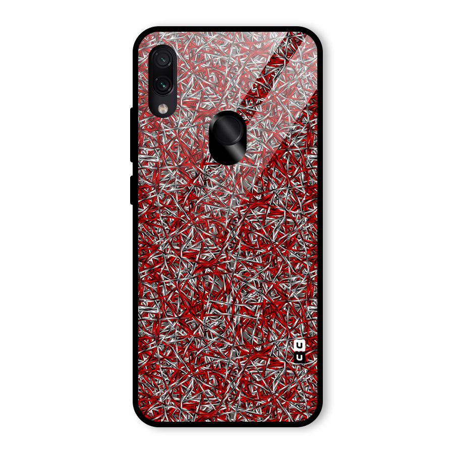 Abstract Threads Glass Back Case for Redmi Note 7 Pro