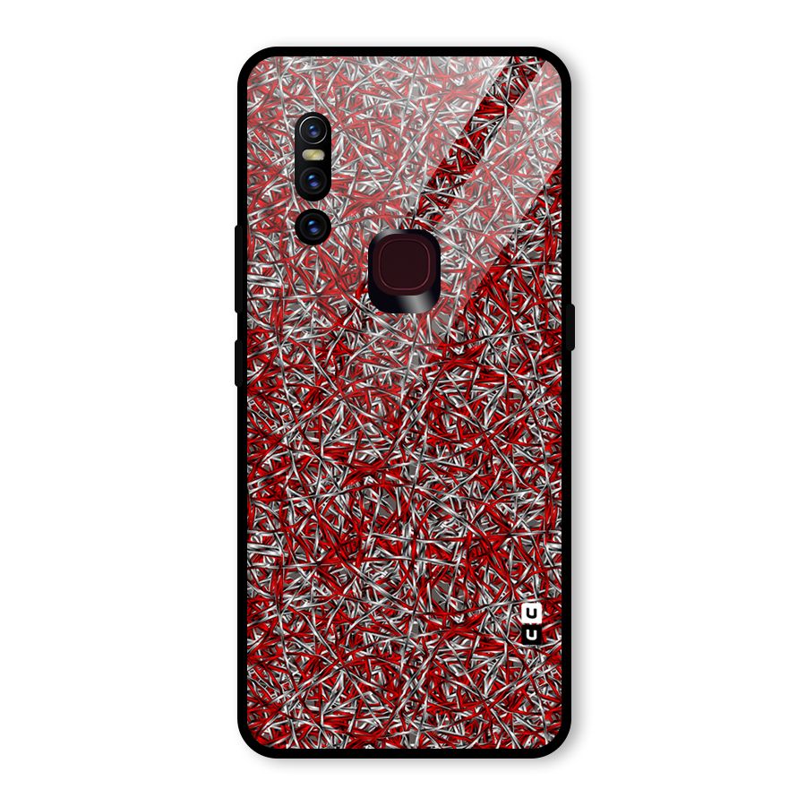 Abstract Threads Glass Back Case for Vivo V15