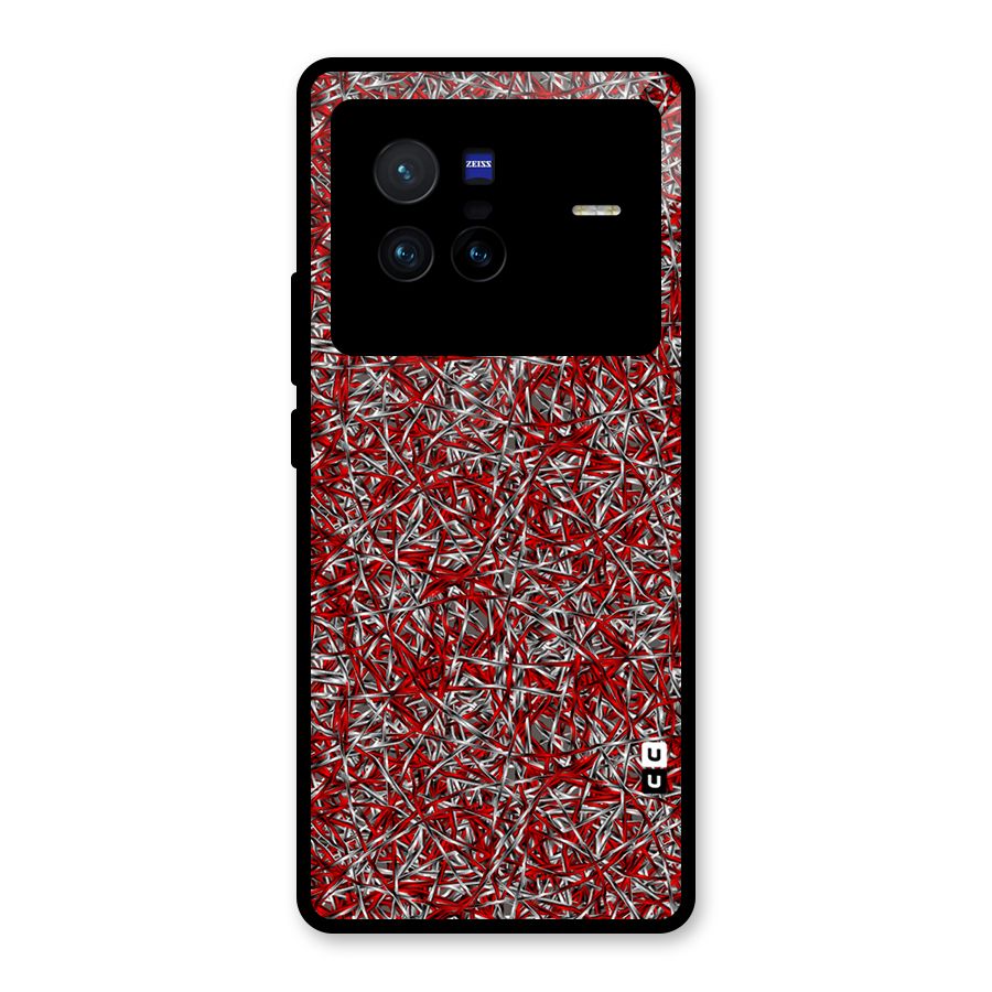 Abstract Threads Glass Back Case for Vivo X80