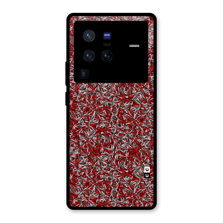 Abstract Threads Glass Back Case for Vivo X80 Pro