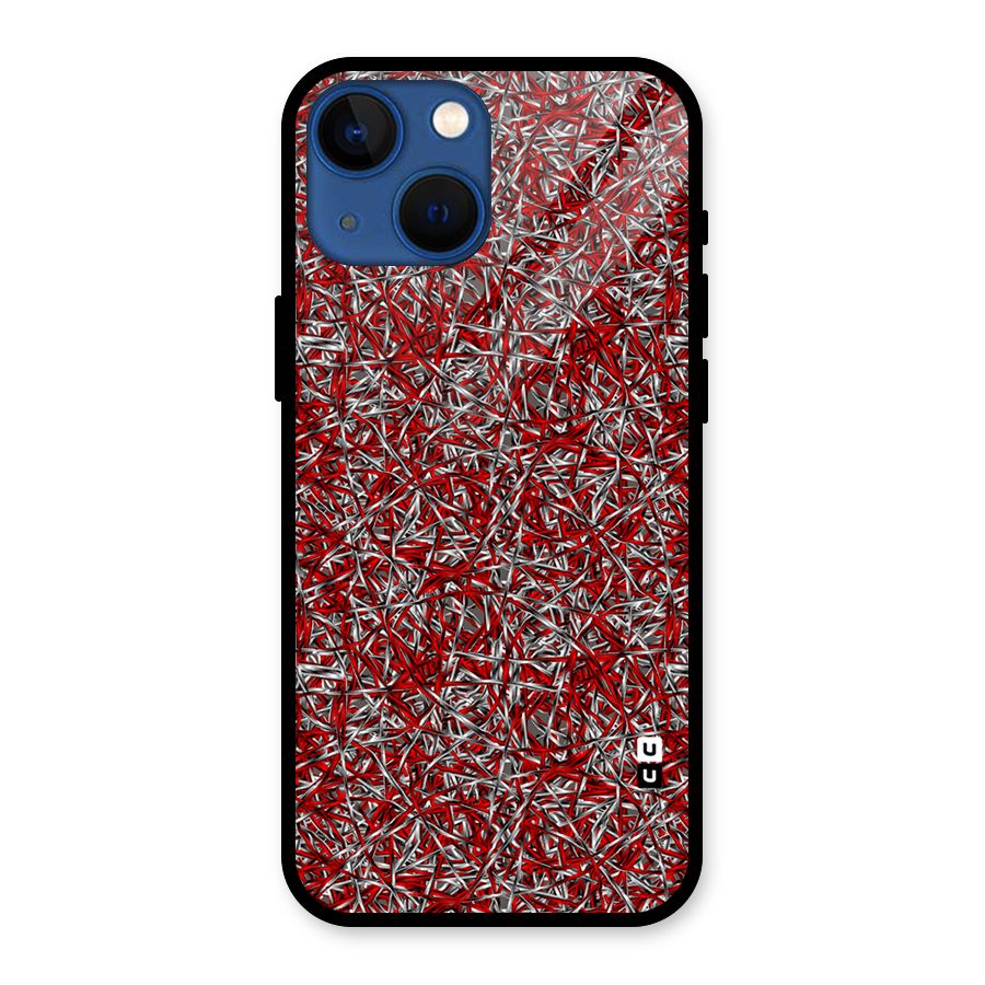 Abstract Threads Glass Back Case for iPhone 13 Mini